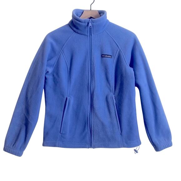 Columbia Benton Springs Full Zip Fleece Zipup Periwinkle Blue Sweater Jacket - Picture 1 of 9